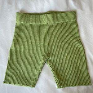 Ribbed Knit Bike Shorts